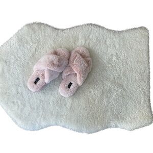 Pink Faux Slip On Comfort Open